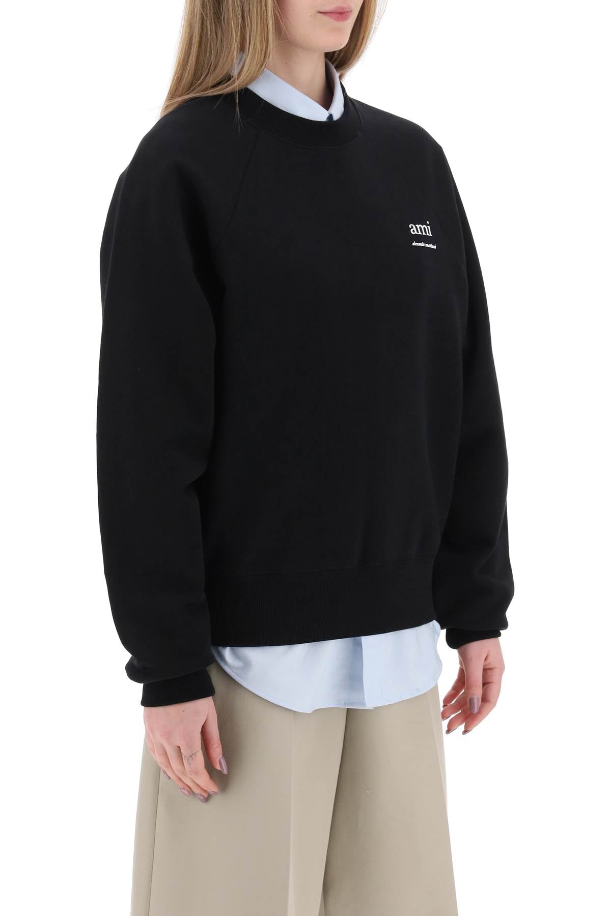 Ami Alexandre Matiussi Organic Cotton Crewneck Sweatshirt