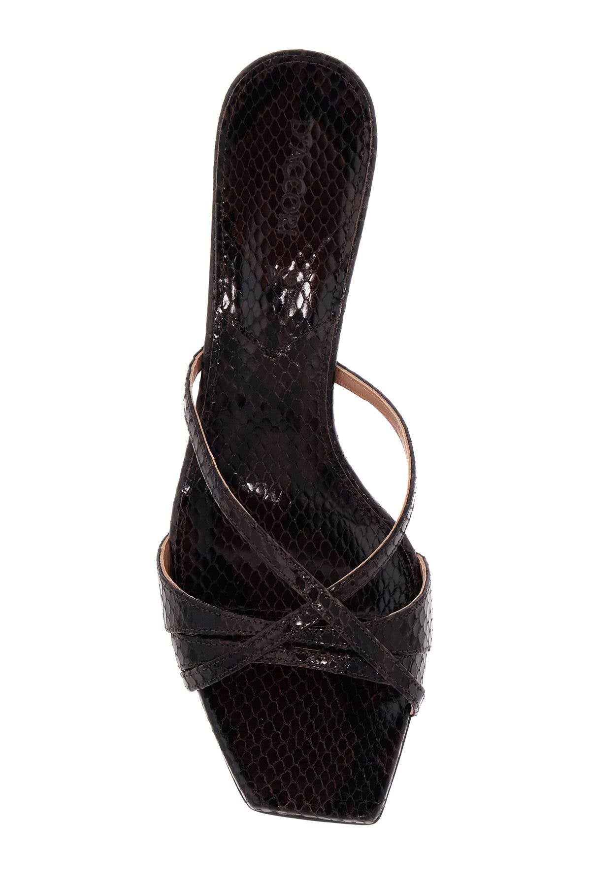 D'Accori Python-Print Leather Lust Mules