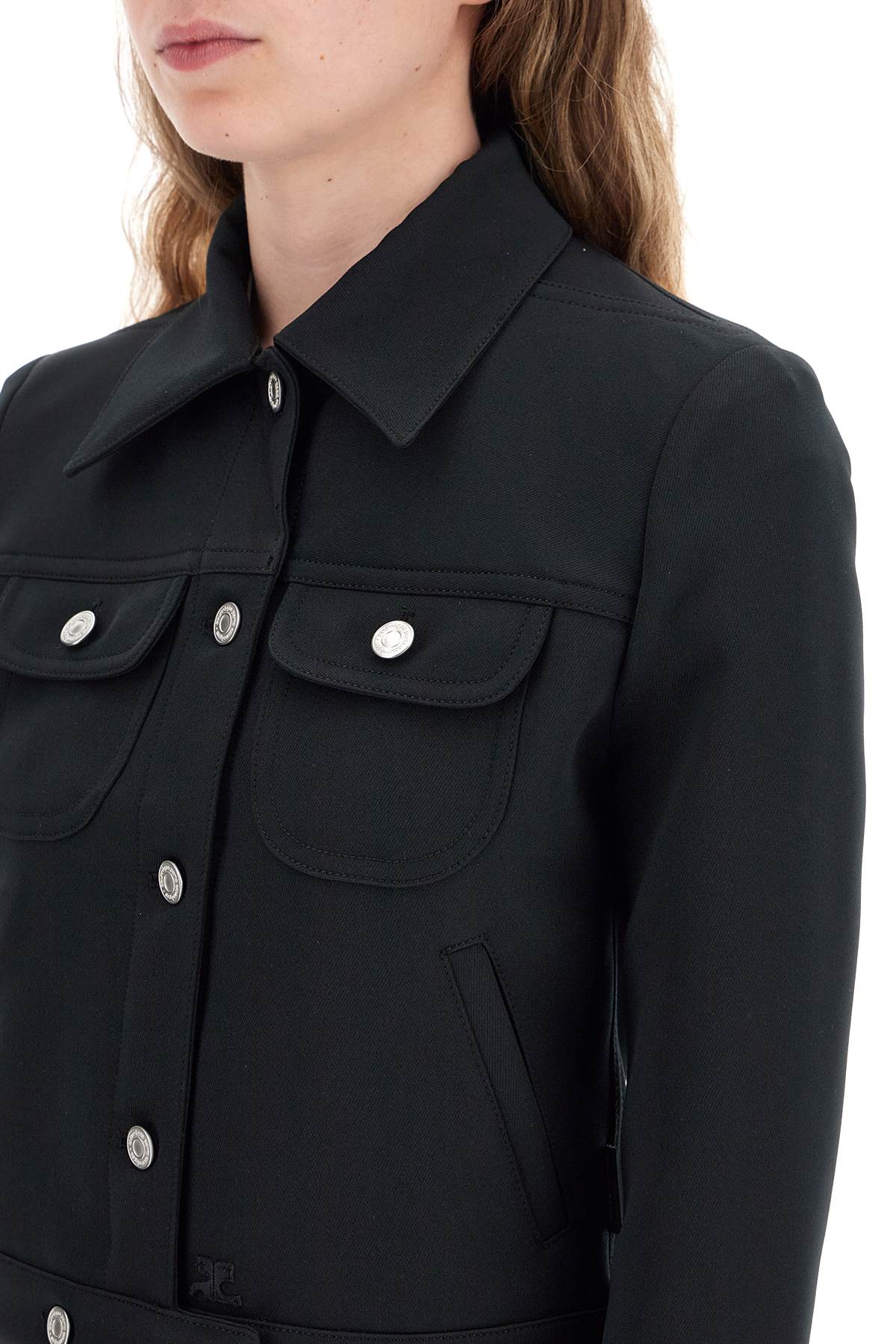 Courreges Twill Trucker Jacket In