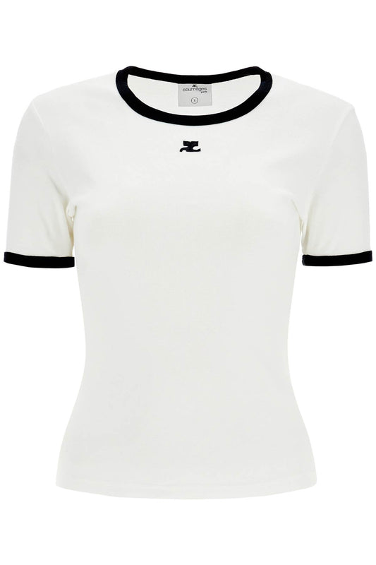 Courreges Re-Edition T-Shirt With Contrast Trims