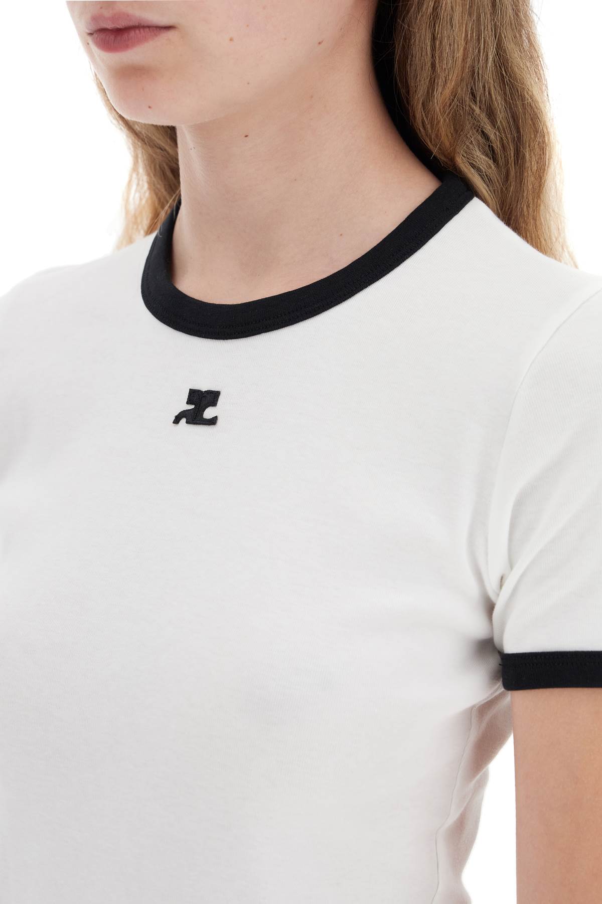 Courreges Re-Edition T-Shirt With Contrast Trims