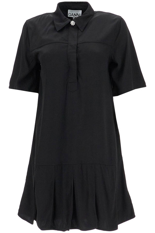 Ganni Viscose Mini Dress With