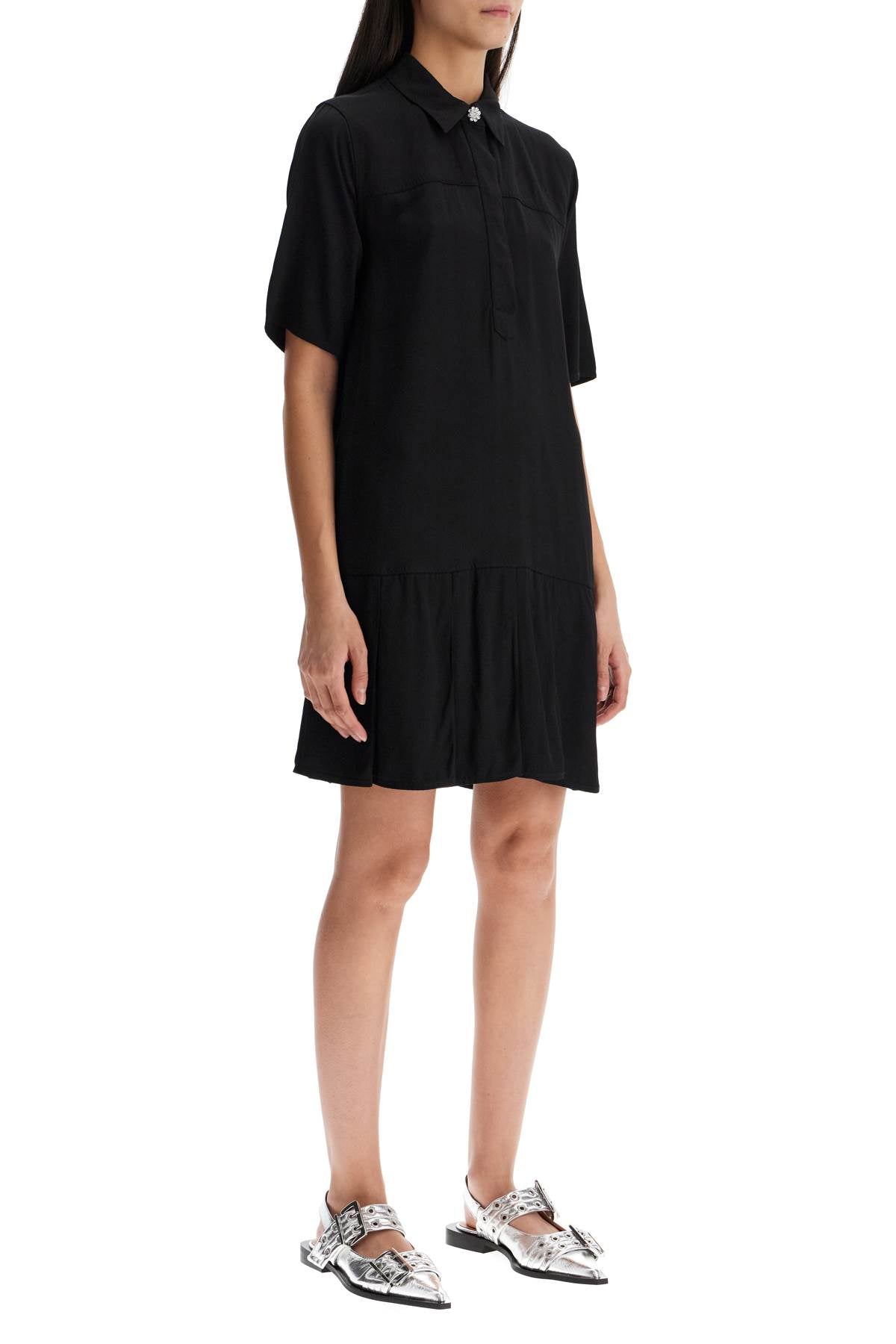 Ganni Viscose Mini Dress With