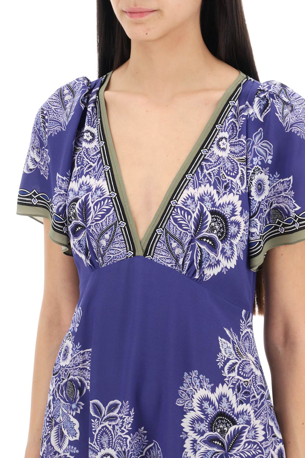 Etro Maxi Crepe De Chine Dress