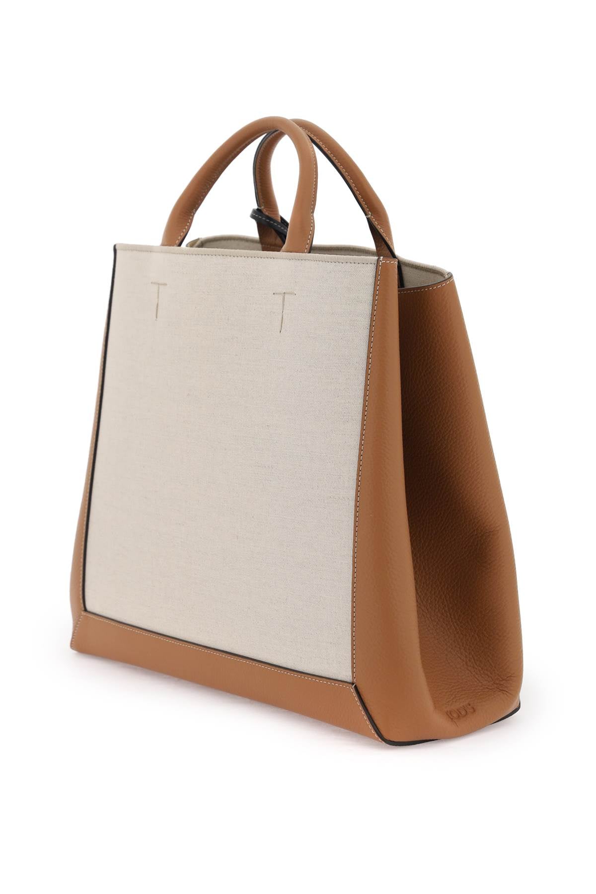 TodS Canvas & Leather Tote Bag