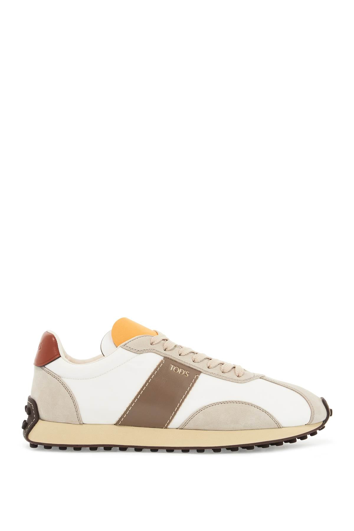 TodS Vintage Leather And Canvas T Sneakers