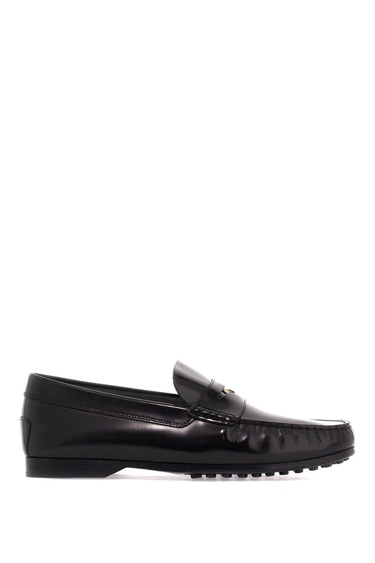 Tod'S Brushed Leather Loafers With Penny Detail