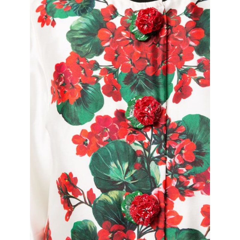 NWT Dolce & Gabbana Portofino Print Mikado Jacket White Red green IT 38  XS
