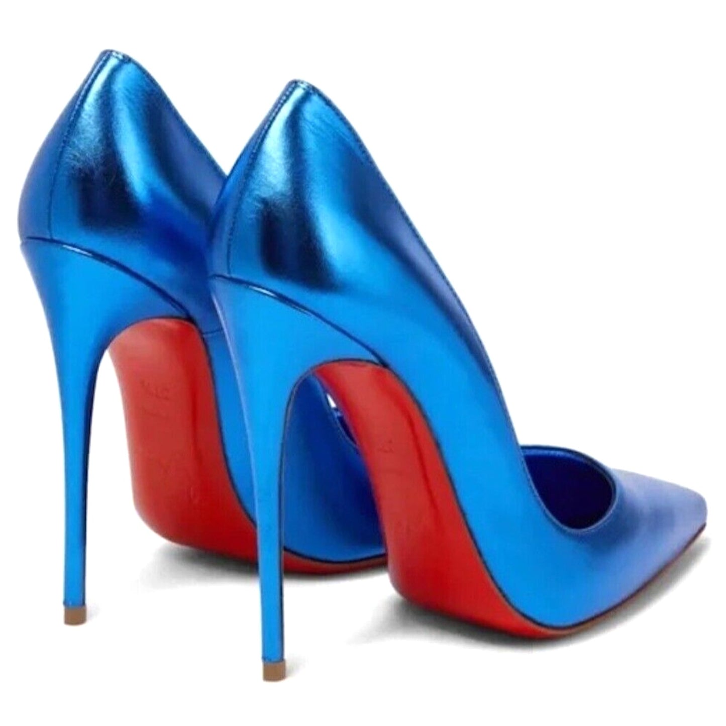 Christian Louboutin So Kate 120 pointed toe Metallic Blue pumps