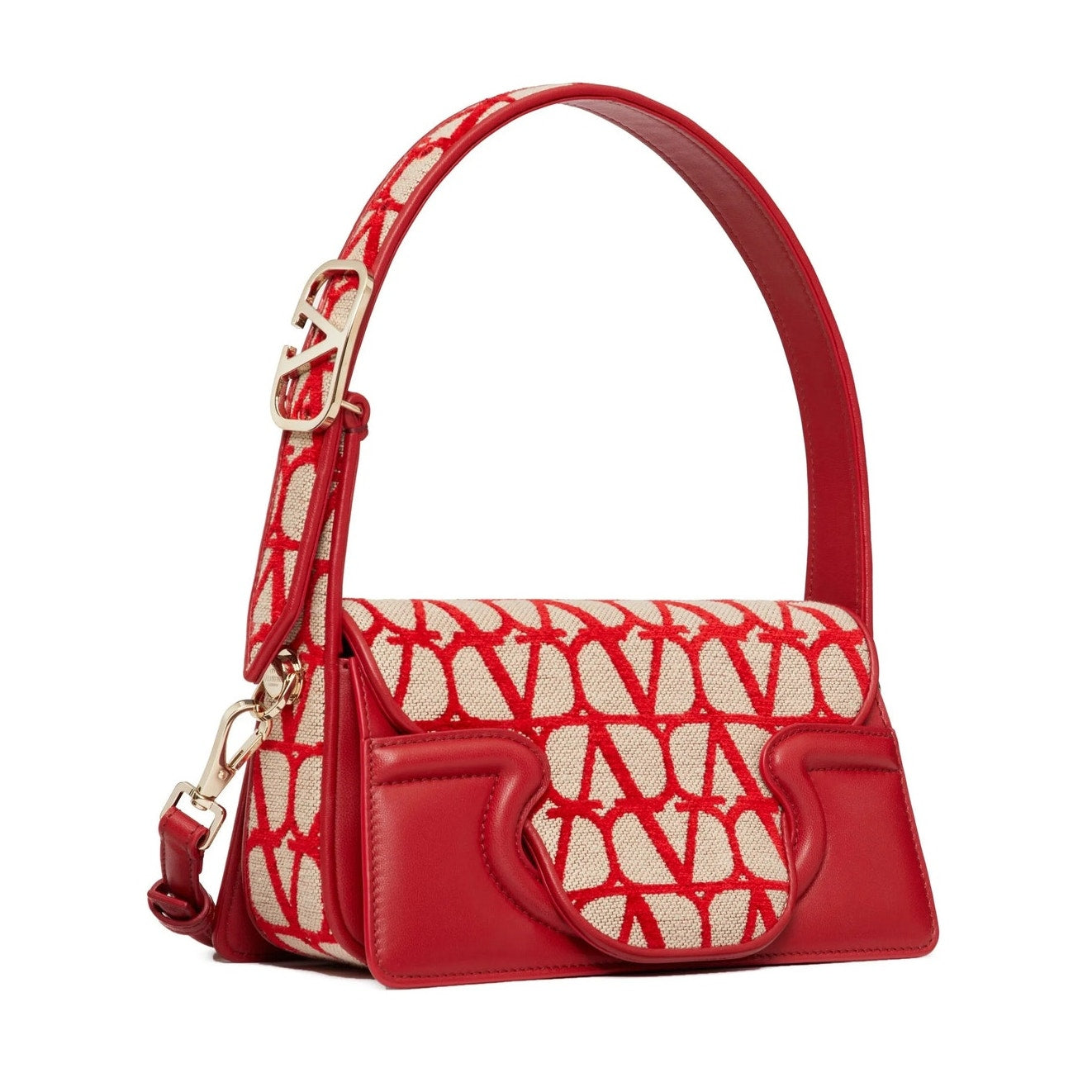 Valentino Garavani La Petit Deuxième Toile Iconographe shoulder bag Red Tan