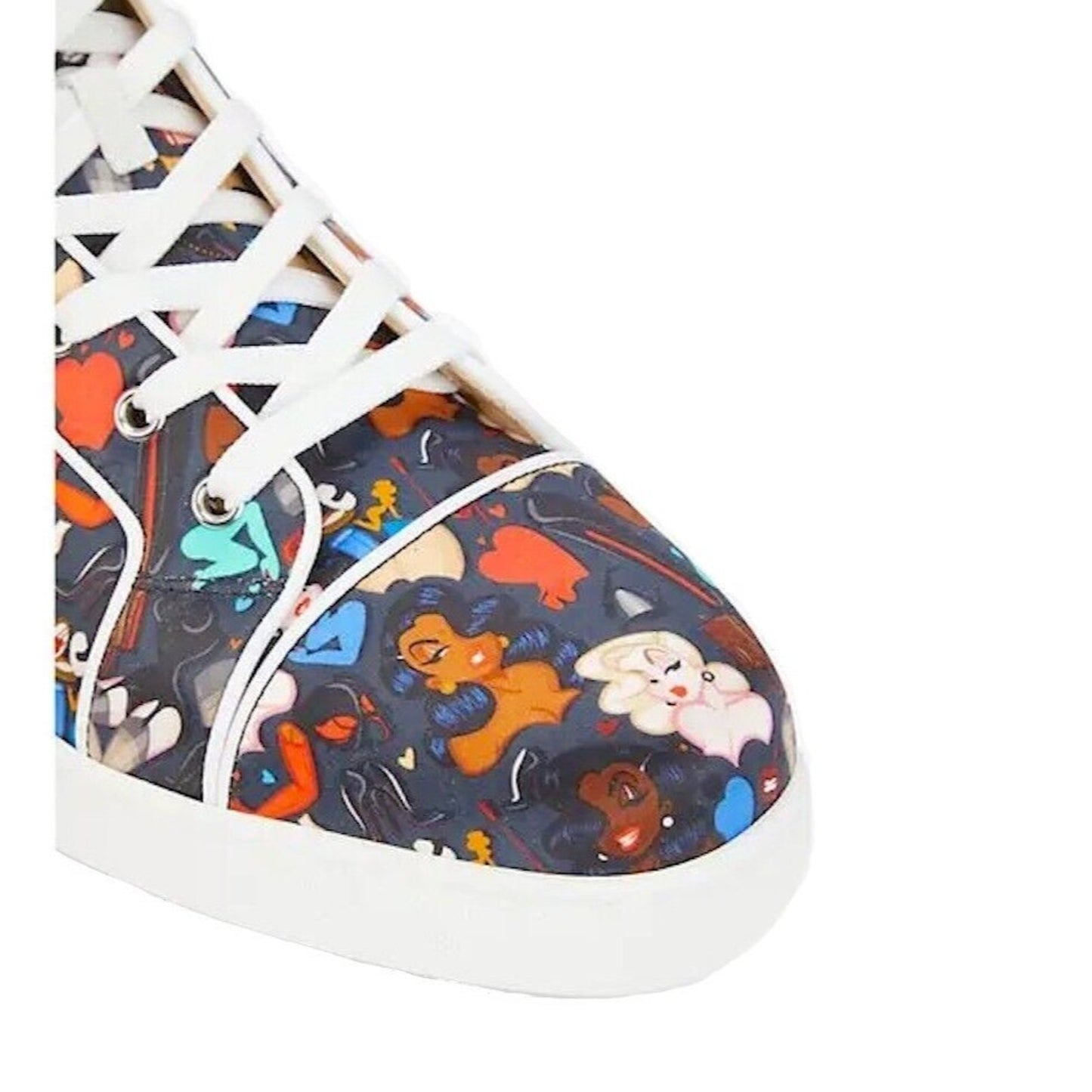 Christian Louboutin Louis Orlato Dr Bored Crepe Satin Hi-Top Sneakers