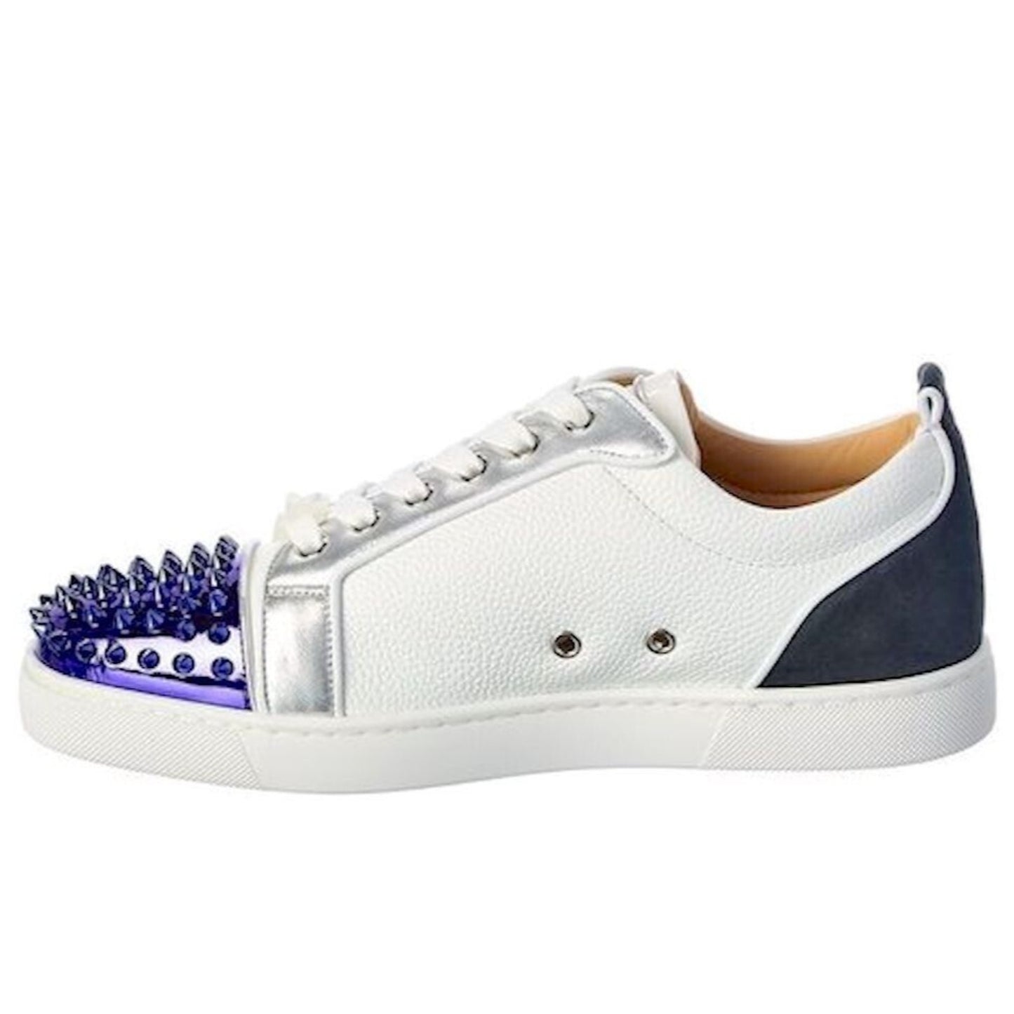 Christian Louboutin Louis Junior Spikes Orlato Sneakers White Purple