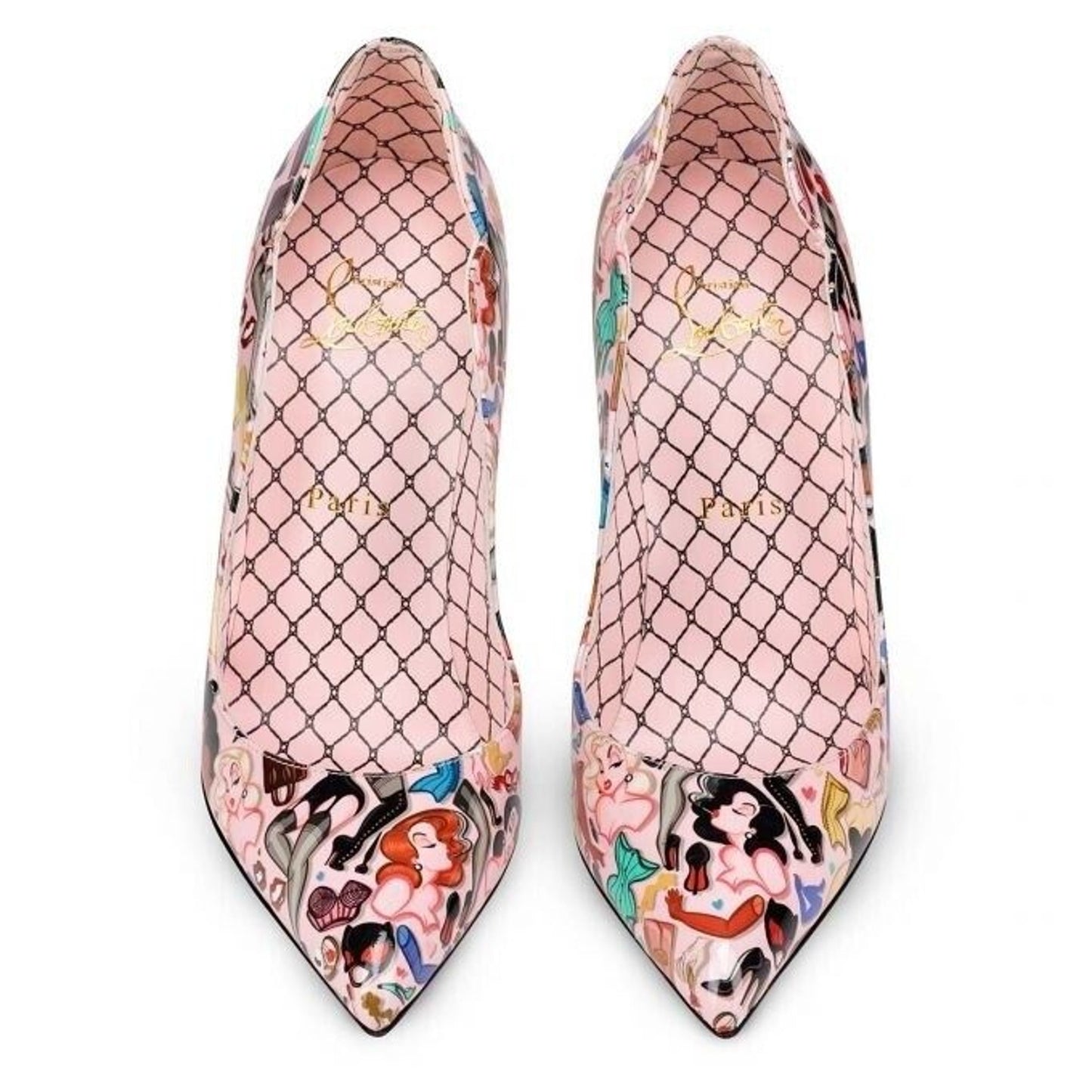 Christian Louboutin Hot Chick Dr Bored Limited Edition Pink Multi Pumps 37.5