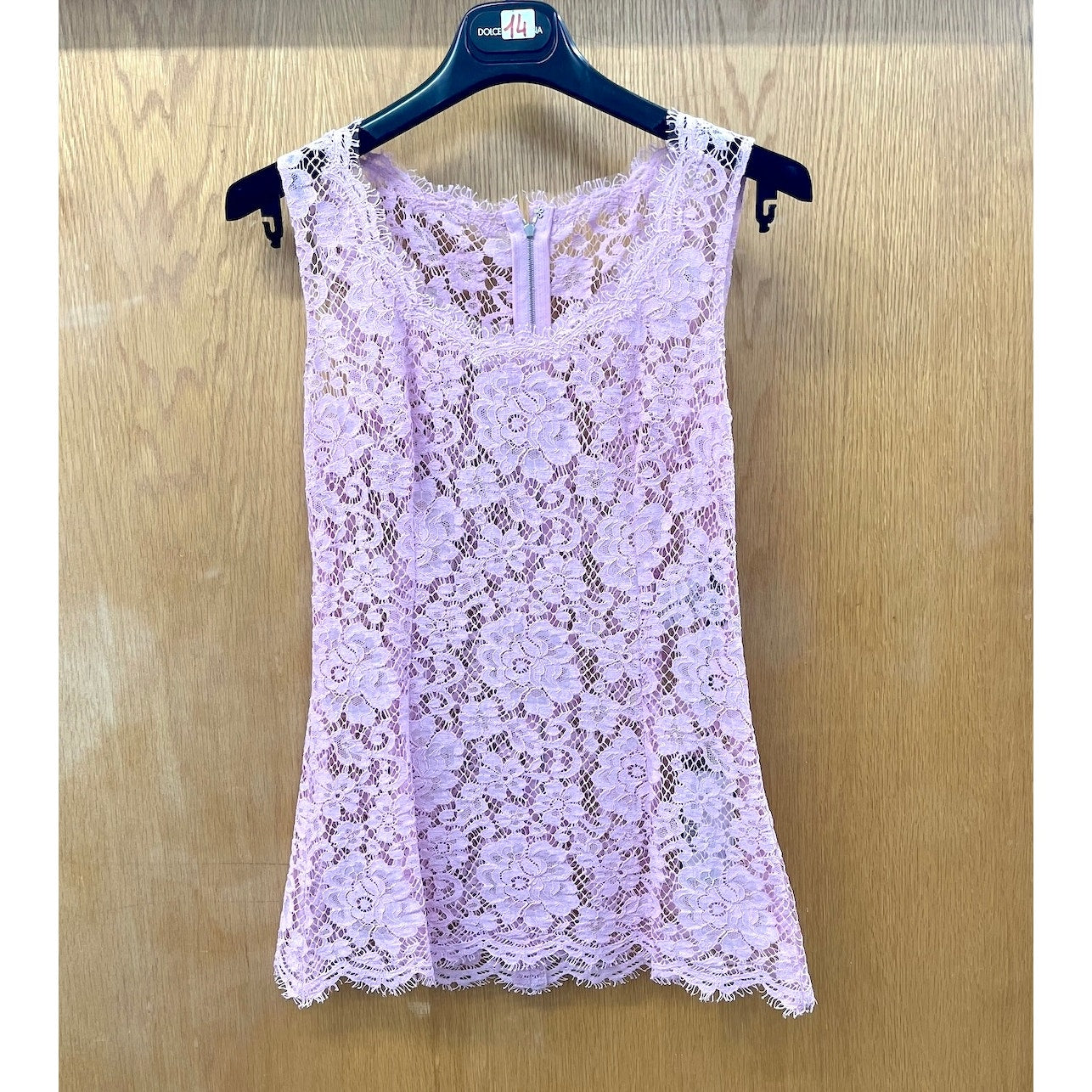 NWT Dolce & Gabbana Pink Lace Sleeveless Tank Top Blouse IT 40 S