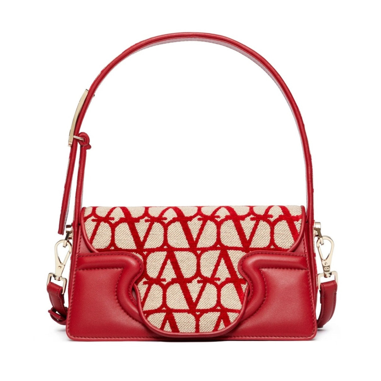Valentino Garavani La Petit Deuxième Toile Iconographe shoulder bag Red Tan
