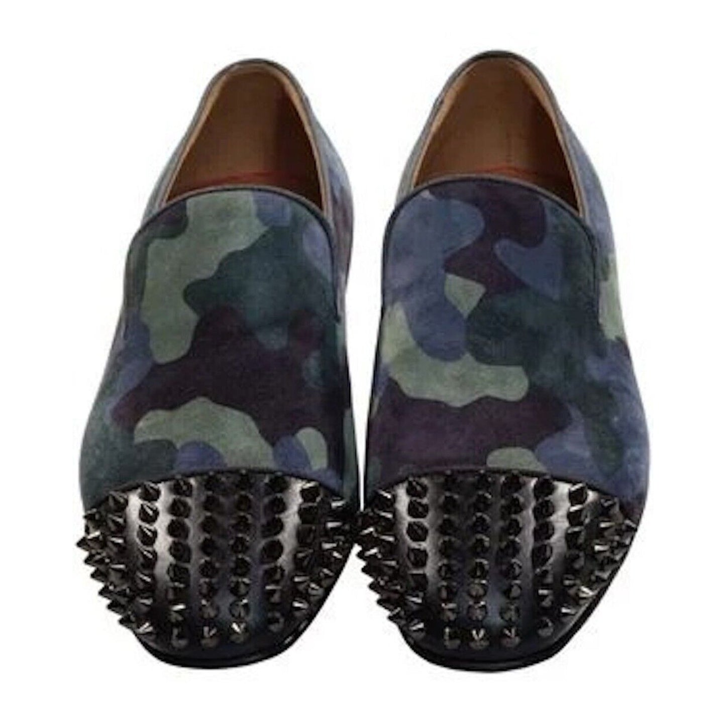 Christian Louboutin Spooky Flat Camouflage Stud Suede