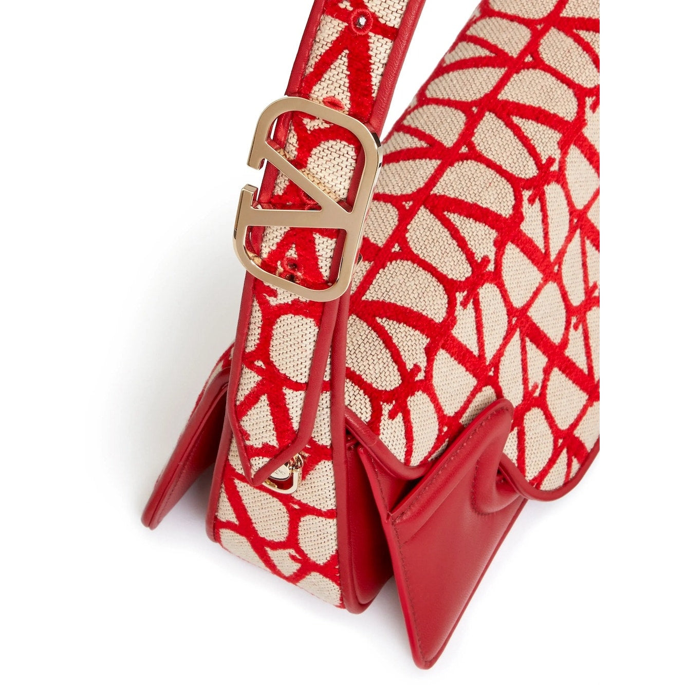 Valentino Garavani La Petit Deuxième Toile Iconographe shoulder bag Red Tan