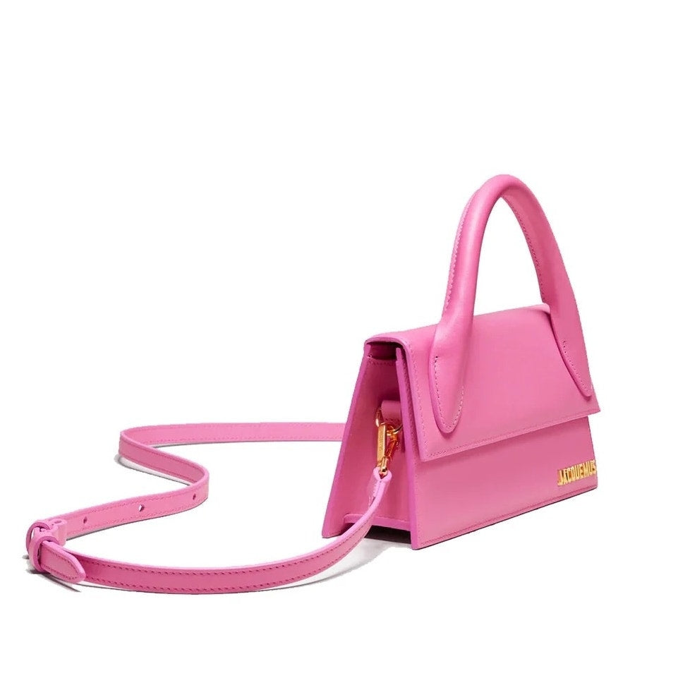 JACQUEMUS Pink Les Classiques 'Le Chiquito long' top handle bag