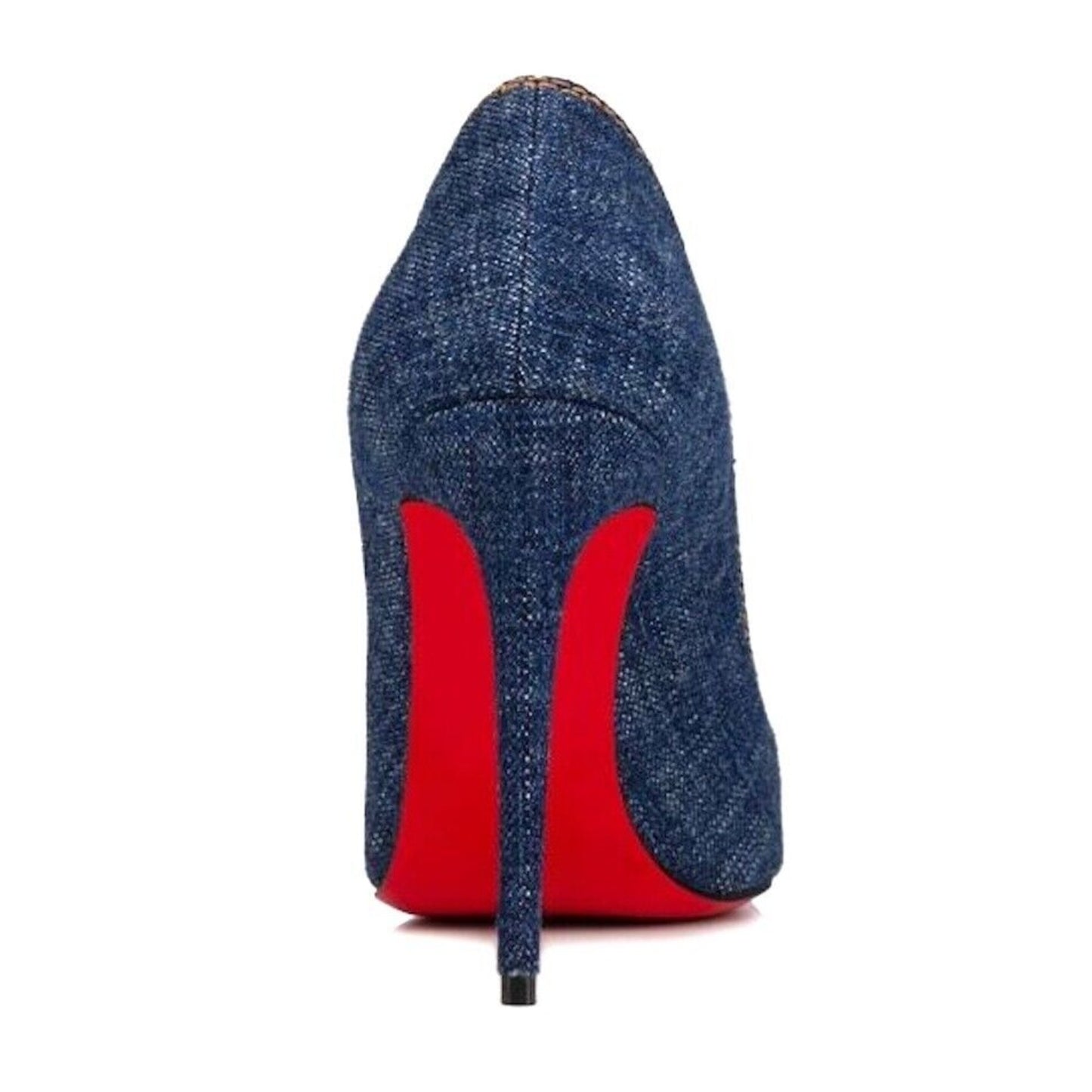 Christian Louboutin So Kate 120 leather pointed toe pumps Blue Denim Gold