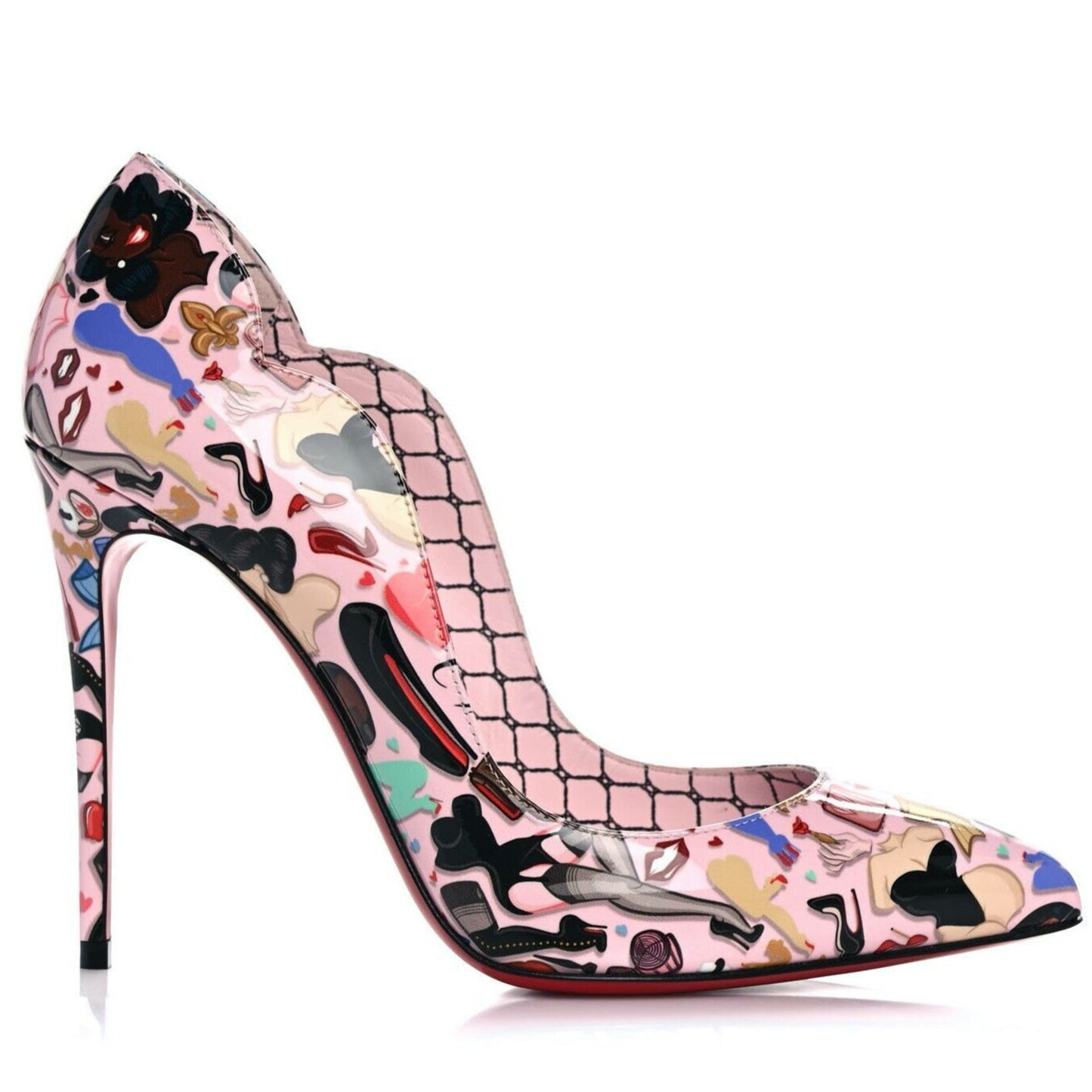 Christian Louboutin Hot Chick Dr Bored Limited Edition Pink Multi Pumps 37.5