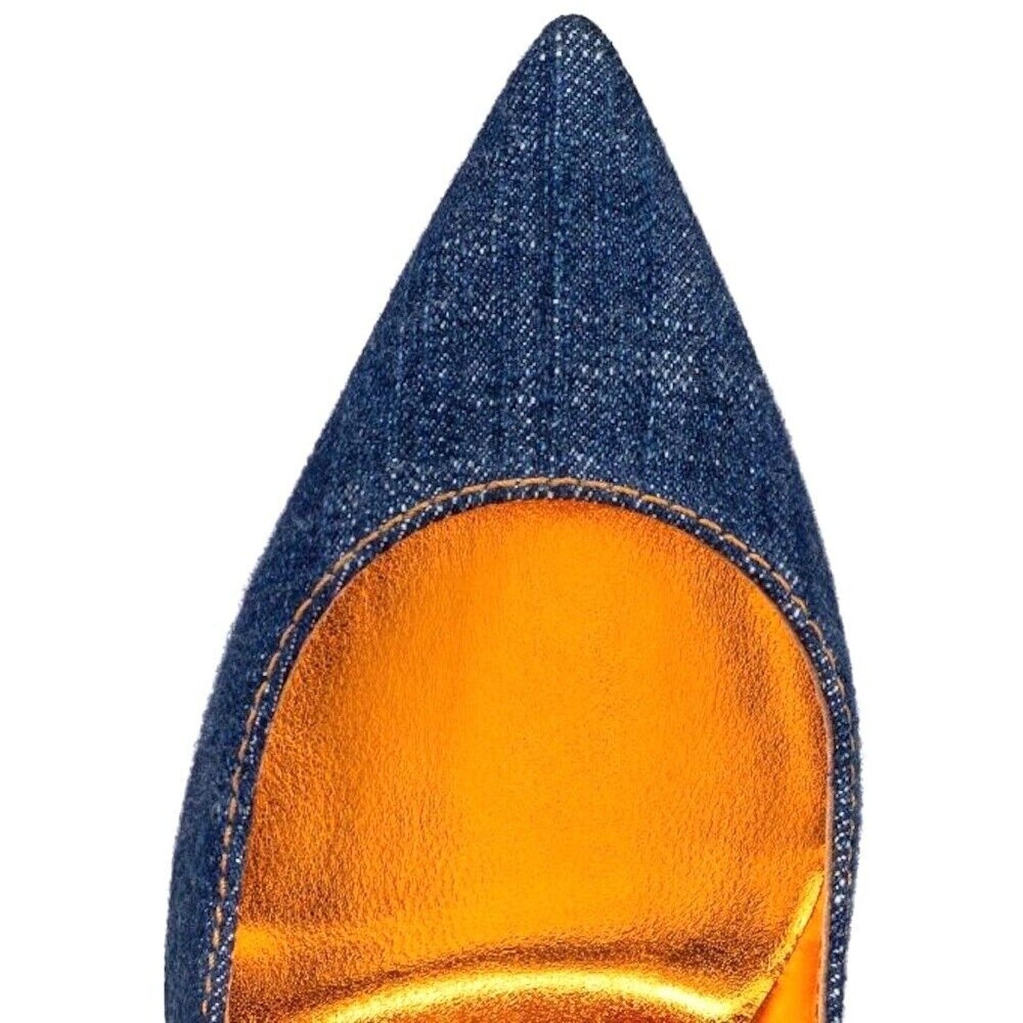 Christian Louboutin So Kate 120 leather pointed toe pumps Blue Denim Gold