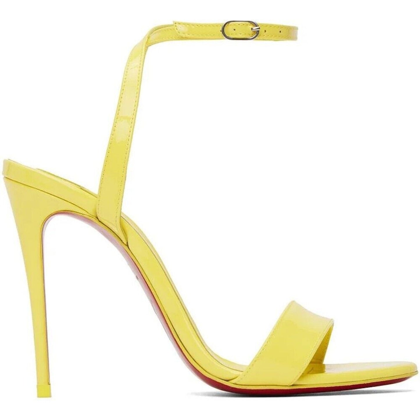 CHRISTIAN LOUBOUTIN Loubigirl 100 Leather Heel Sandals Yellow