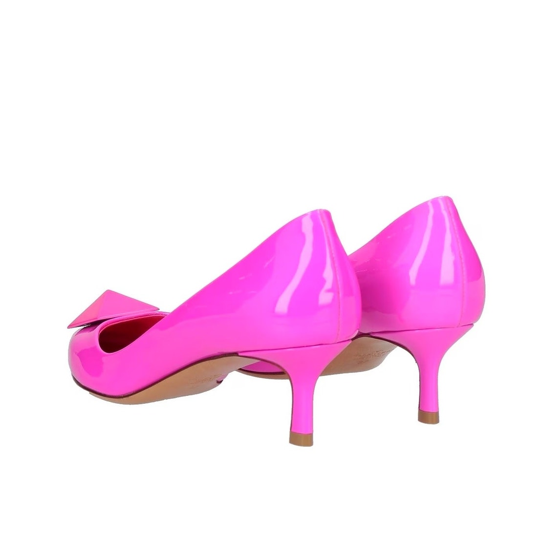 Valentino Garavani Pink PP One Stud Patent Leather Pump Fuchsia 36.5
