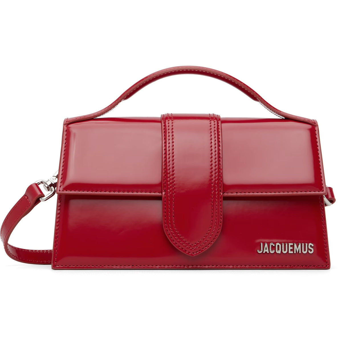 NWT Jacquemus Red Le Grand Bambino Leather Crossbody Bag Logo