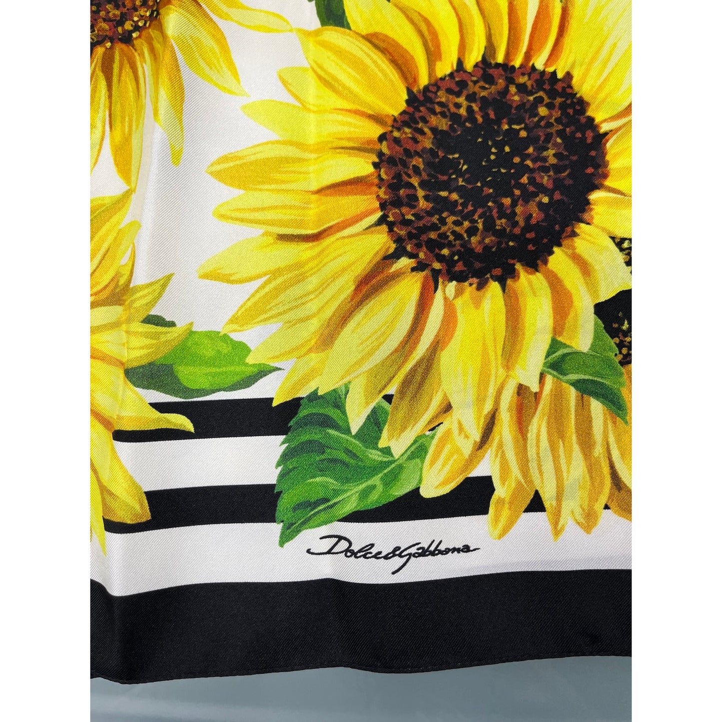 NWT Dolce & Gabbana Yellow Sunflower Floral Print Silk Twill Midi Dress IT 40 S