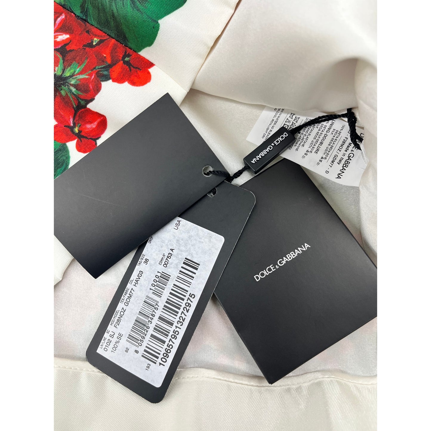 NWT Dolce & Gabbana Portofino Print Mikado Jacket White Red green IT 38  XS