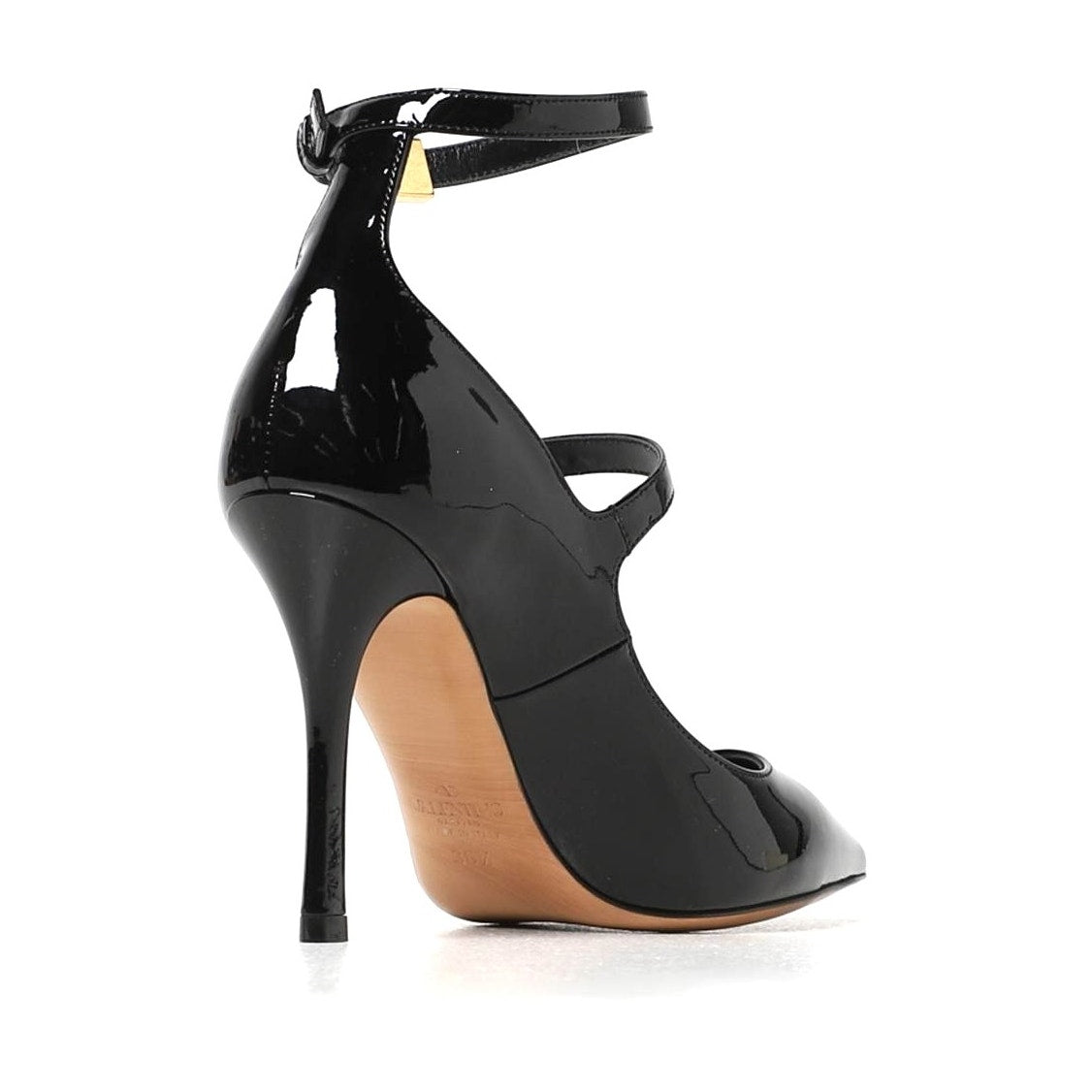 Valentino Garavani Black Pointed-toe Patent Leather stud Pumps 39.5