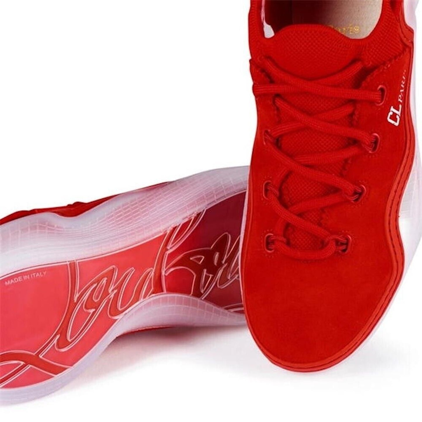 Christian Louboutin Arpoador Donna Flat Mesh & Suede Sneakers Red 38.5