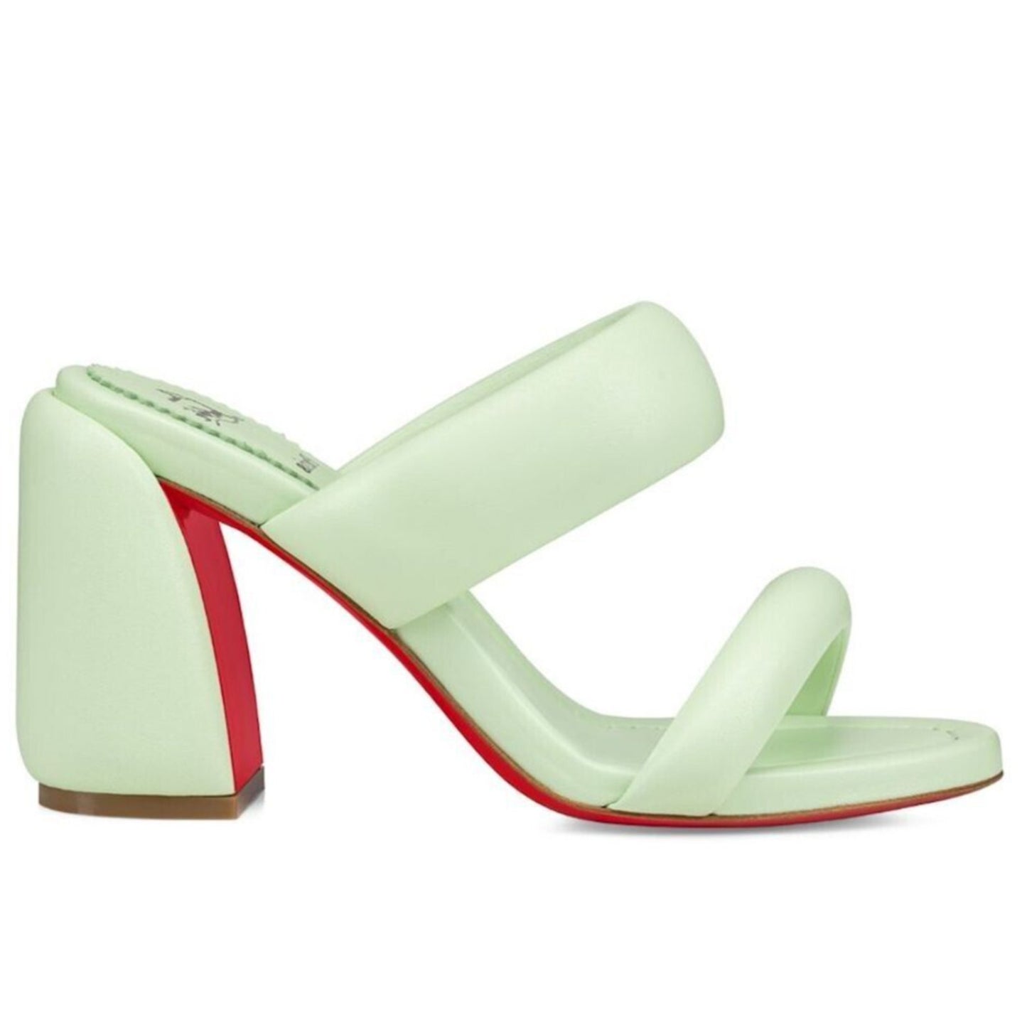 Christian Louboutin Inflama Sab 85 Mint Green Leather Mules