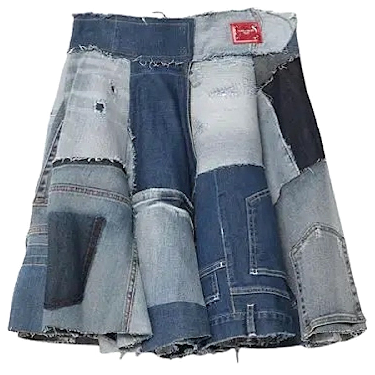 NWT DOLCE & GABBANA Blue Denim Patchwork Skirt IT 38 US S