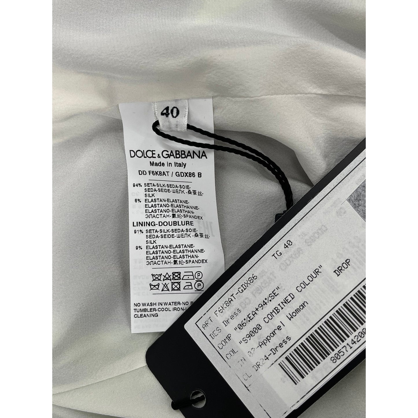 NWT Dolce & Gabbana Runway Multicolor Patchwork Long Sleeve Midi Dress IT 40 S