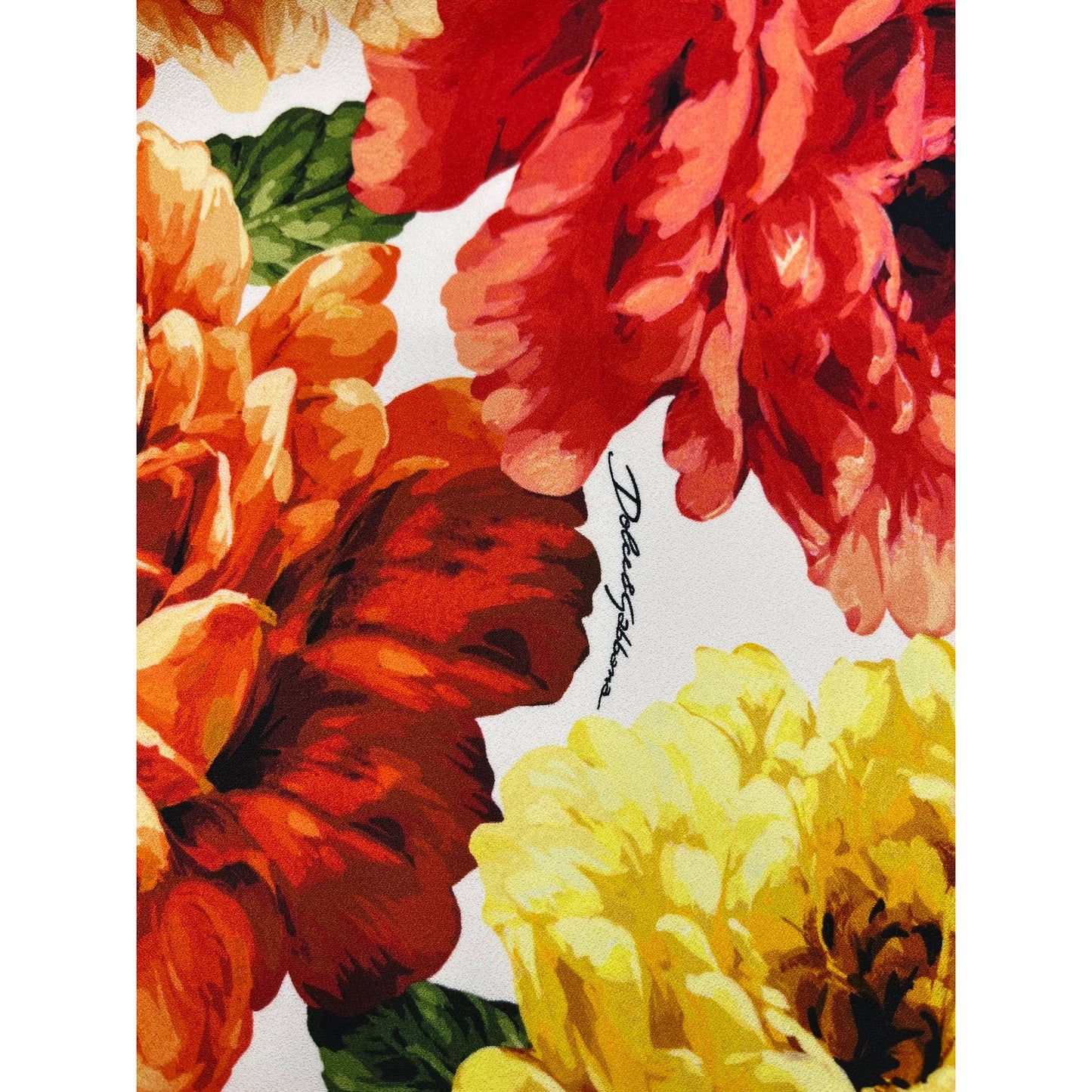 NWT Dolce & Gabbana Multicolor Marigold Floral Print Sheath Midi Dress IT 38 XS