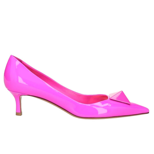 Valentino Garavani Pink PP One Stud Patent Leather Pump Fuchsia 36.5