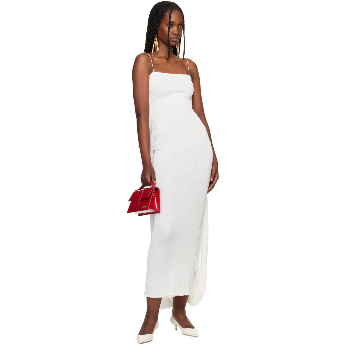 NWT Jacquemus Red Le Grand Bambino Leather Crossbody Bag Logo