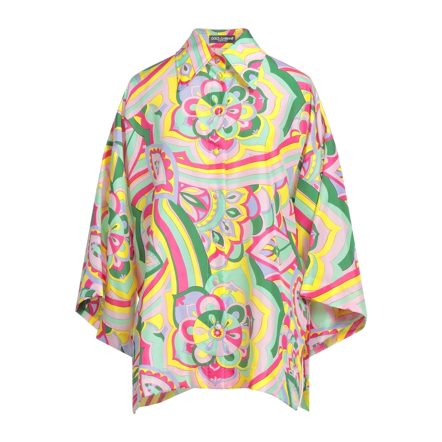 NWT Dolce & Gabbana Dolce & Gabbana abstract-print silk shirt IT 40 US S