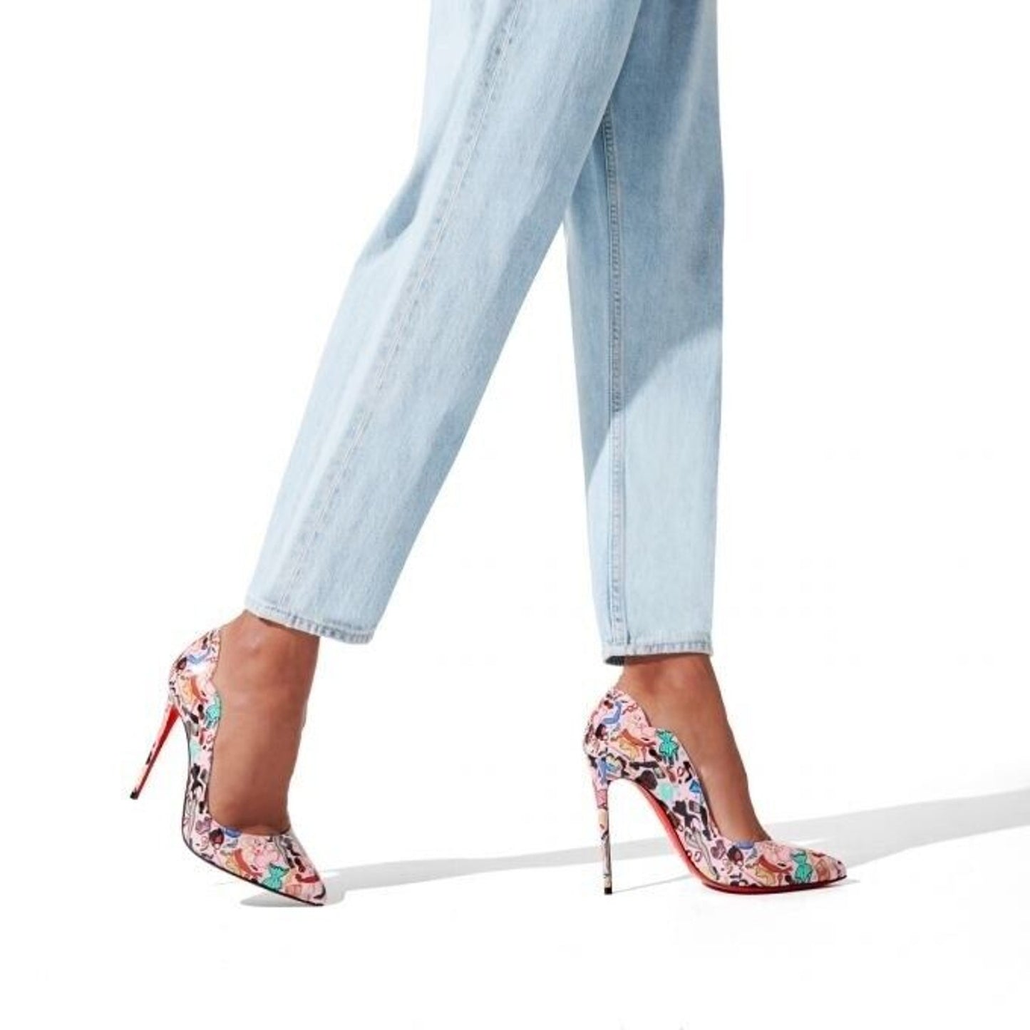 Christian Louboutin Hot Chick Dr Bored Limited Edition Pink Multi Pumps 37.5