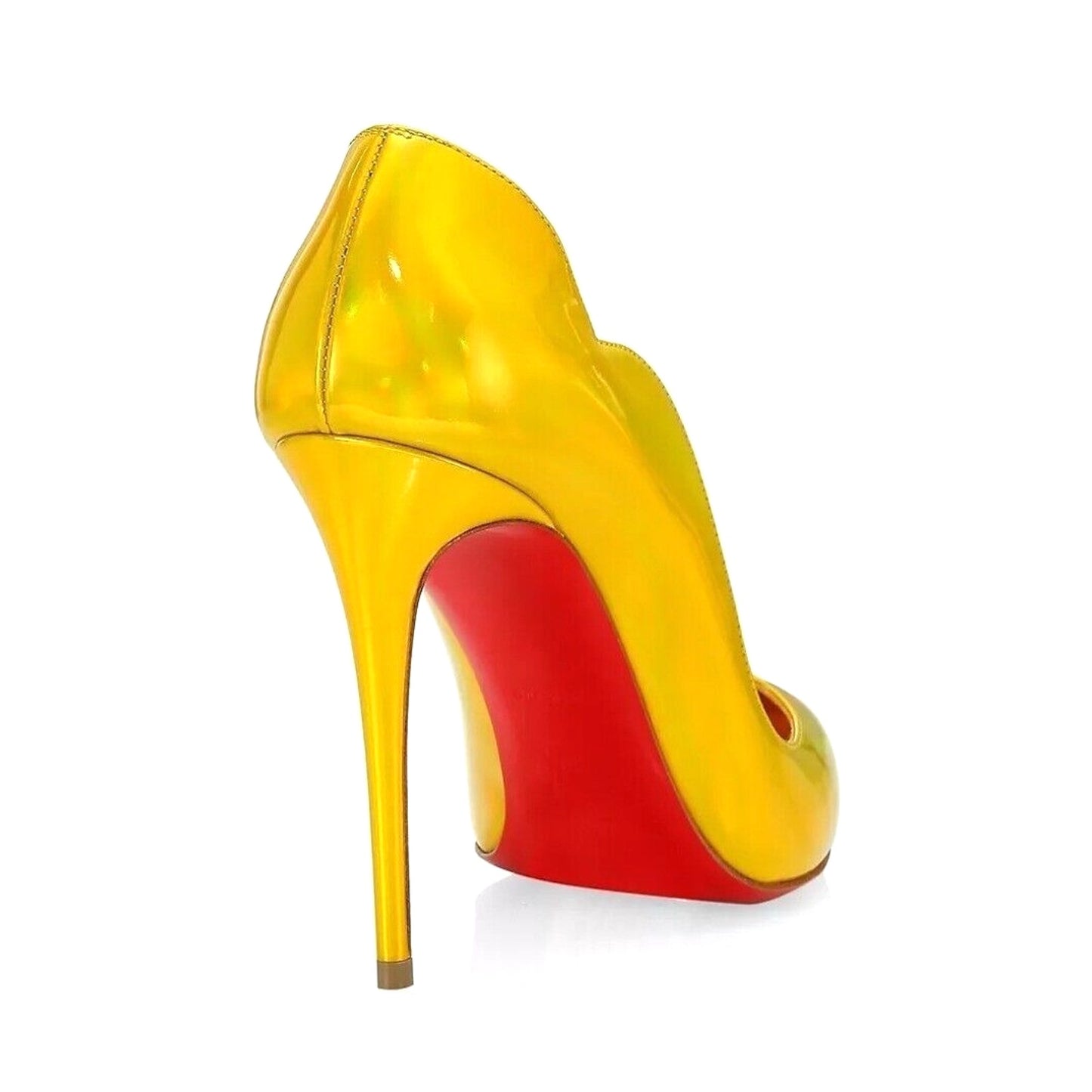 Christian Louboutin Hot Chick 100 patent Leather psychic yellow Pumps 39.5